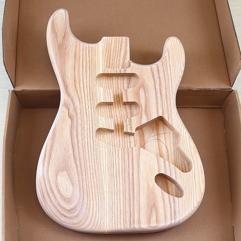 ثلاثة جسم واحد من خشب الرماد، جسم جيتار كهربائي جسم معدل DIY ملحقات الآلات الموسيقية للجيتار الكهربائي