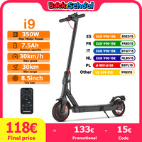 i9 8.5 inch Electric Scooter 350W 7.5Ah Scooter for Adults 30km/h Speed 30km Max Range Honeycomb Tire Foldable Scooters with APP