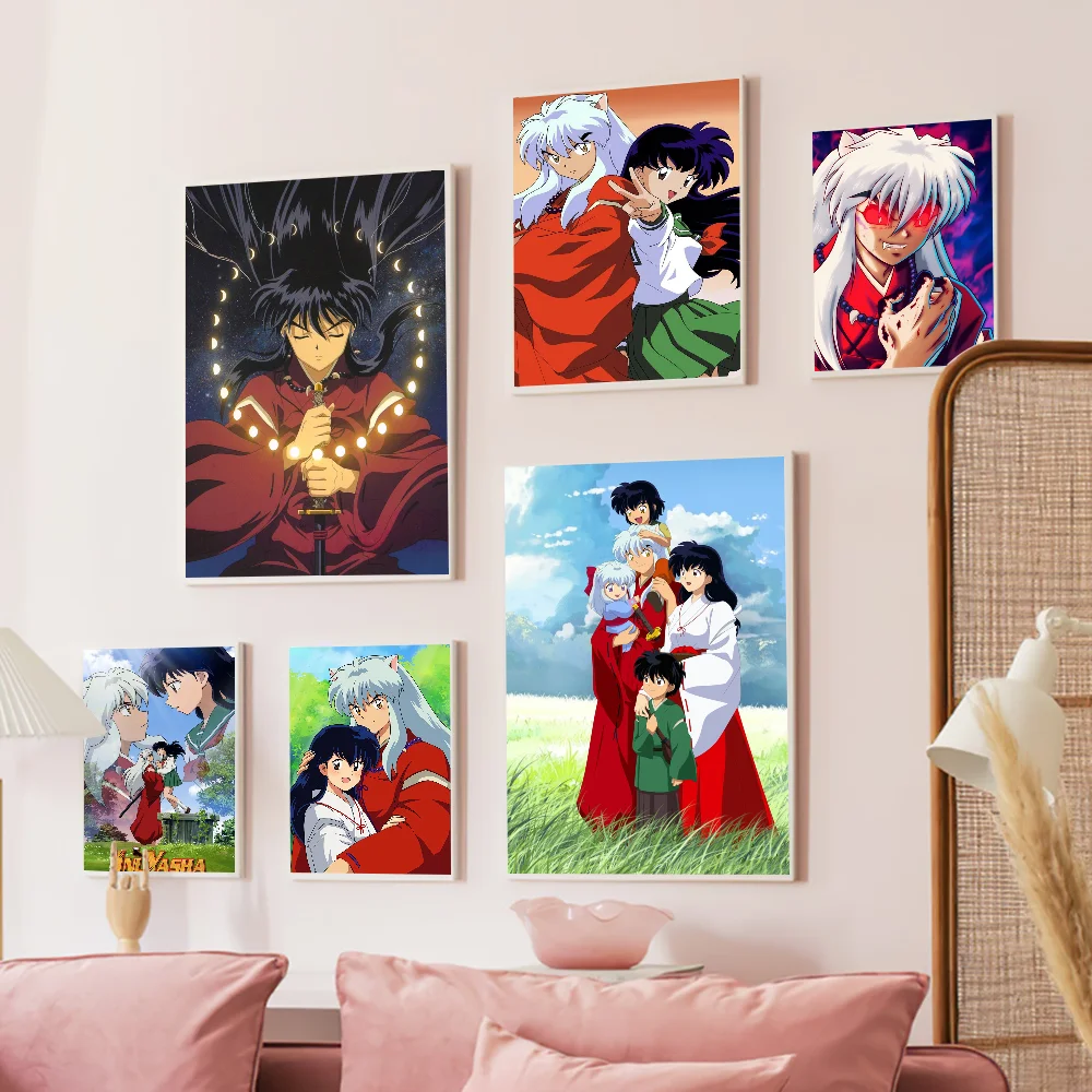 Anime Classic Inuyasha Classic Movie Posters Vintage Room Bar Cafe Decor Stickers Wall Painting