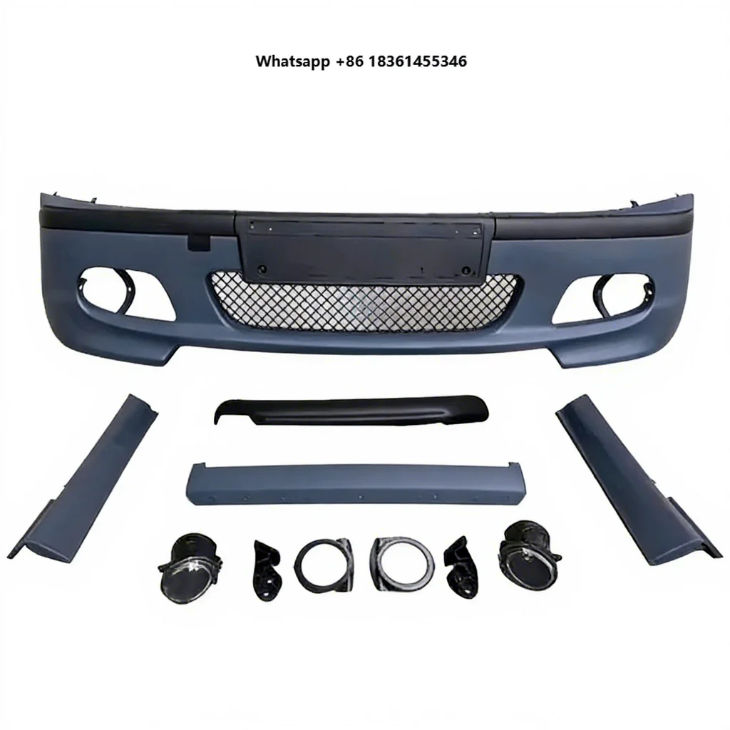 

For 3 Series E46 Car Bumpers Kits Assembly Car Body Kit Front Bumper Rear Diffuser Lip Rear Bumper Side Skirts MT Style
