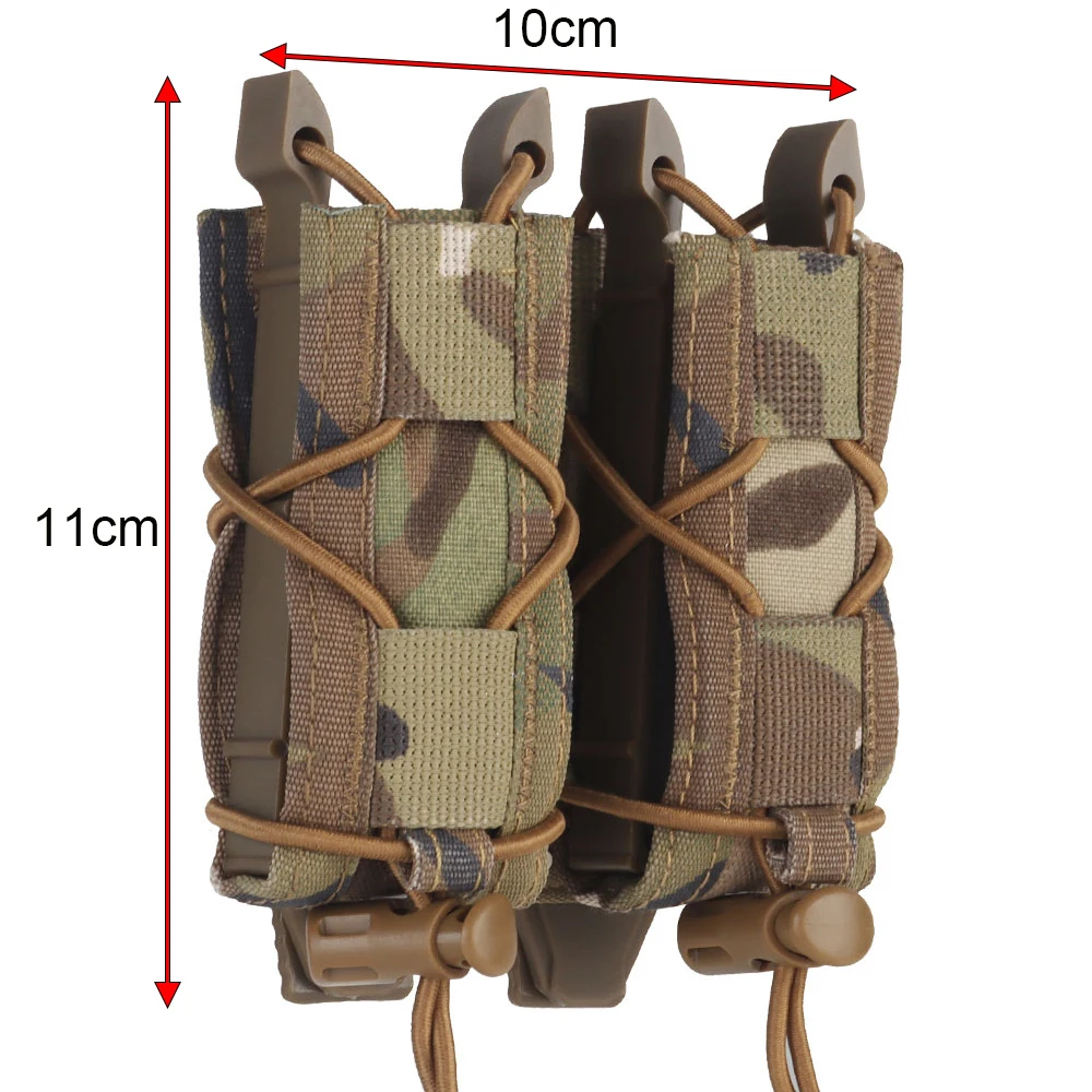 Pistol Double Magazine Pouch Mag Pouch 9MM Molle Open Top Magazine Pouch For.40 Calibers 45acp Glock 226/229 Folding Knives