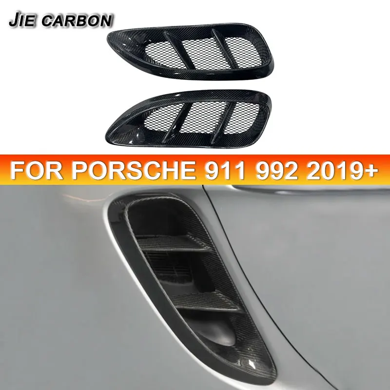 For Porsche 718 Cayman Boxster Cayenne 2PCS higher quality Carbon Fiber Side Vents Air Intake Cover Side Ventilation Grille