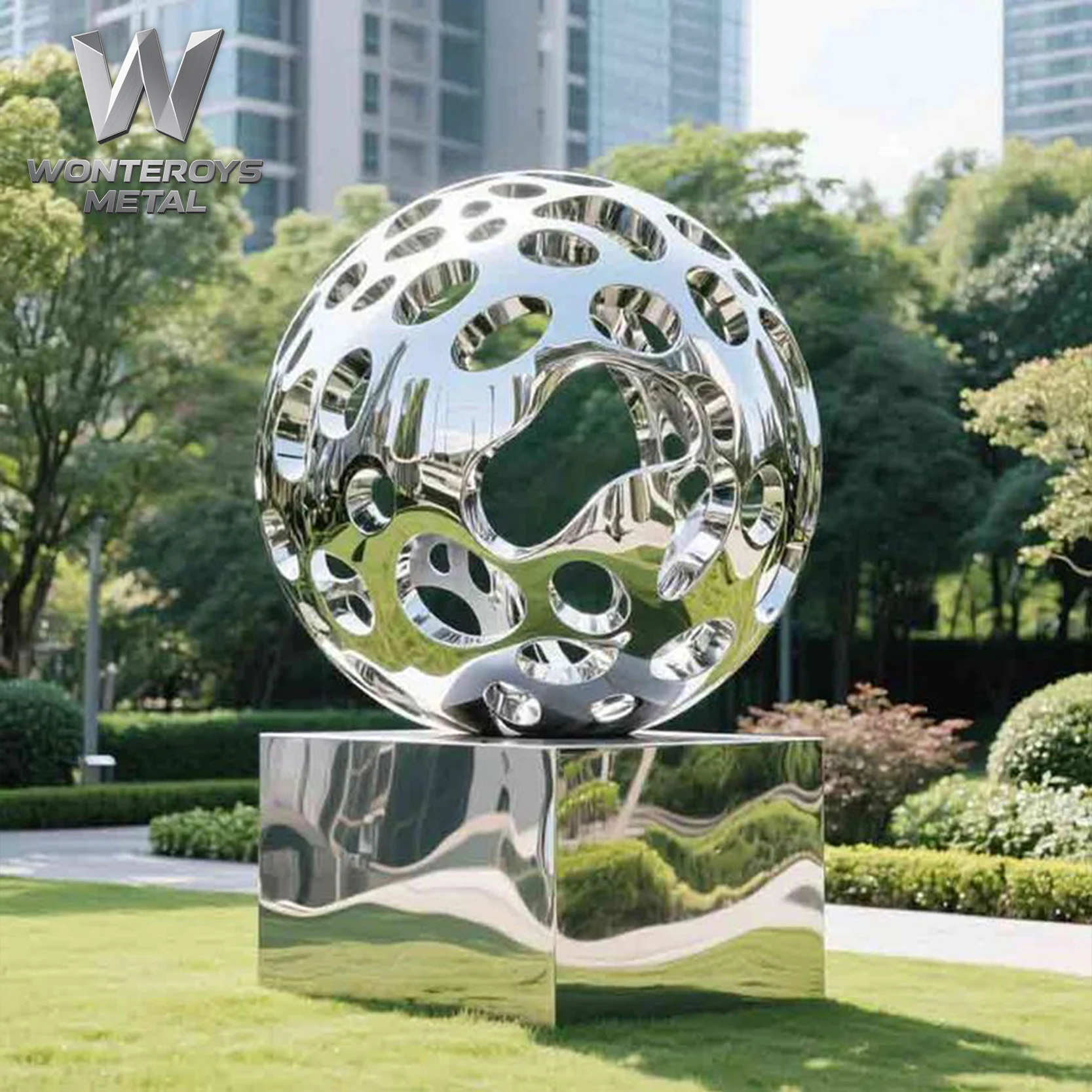 Indoor Metal Sculpture Stainless Steel Sculpture Sculpture for Interior Design for Garden House Mall Design for Designer