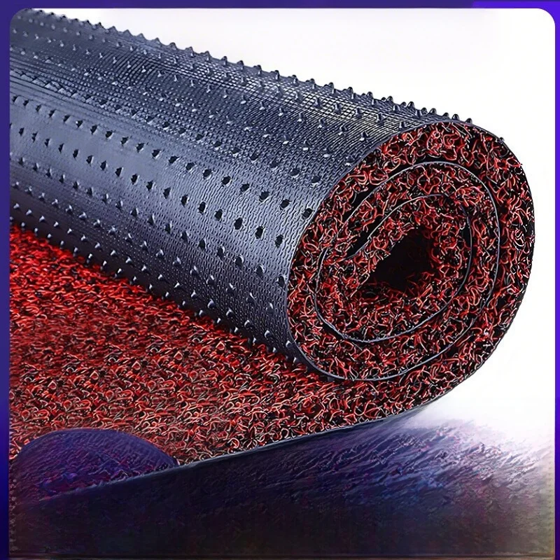

New Thiened PVC Frosted Carpet Welcome Mat for Cars And Hotels Anti-Slip Commercial Entrance Mat Modern Simple Sle Square