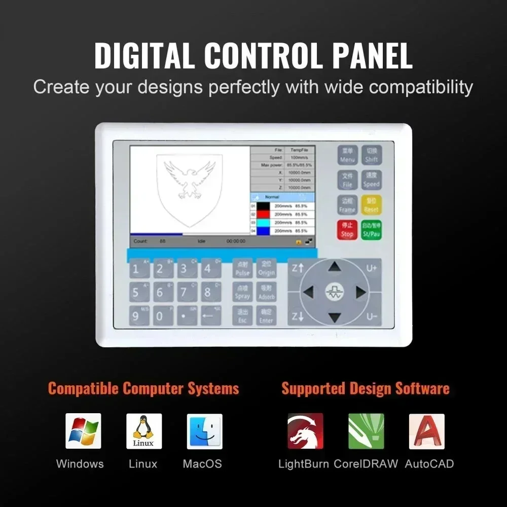 SIHAO 80W 700x500mm Laser Engraver CO2 Engraving Machine Ruida Digital Controller Laser Cutting and Cutter Woodworking