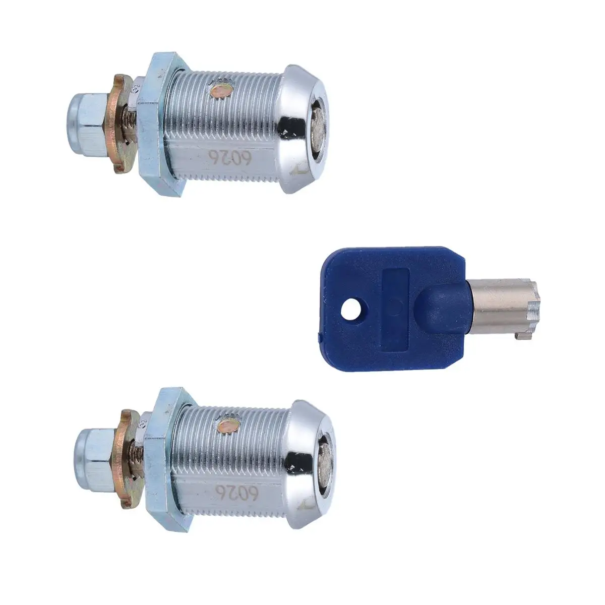 

2 Pcs Cabinet Round Bead Door Lock Heavy Duty Iron Security Cylinder Tubular Arcade Tool Box Game Console Metal Wooden