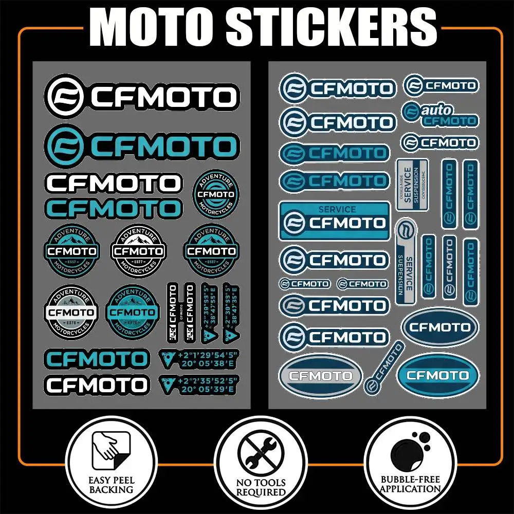 FOR CFMOTO All Purpose Reflective Waterproof Scratch Blocker Decal Car Bike Helmet Cup Refrigerator Decorative Stickers
