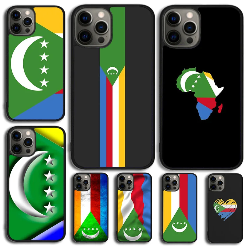 Comoros Flag Phone Case Cover For iPhone 15 16 14 XR XS 11 12 13 Mini Pro MAX Plus