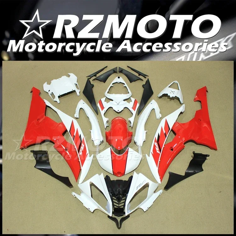 

4Gifts New ABS Motorcycle Fairings Kit Fit For YAMAHA YZF- R6 2008 - 2016 08 09 10 11 12 13 14 15 16 Bodywork Set White Red