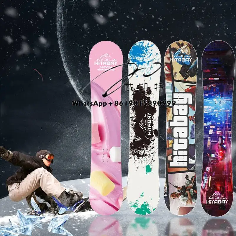 

Fast Wear Binding Adult Flat Snowboard All-Around Ski Equipment for Winter Sports Made Wood Ski Board