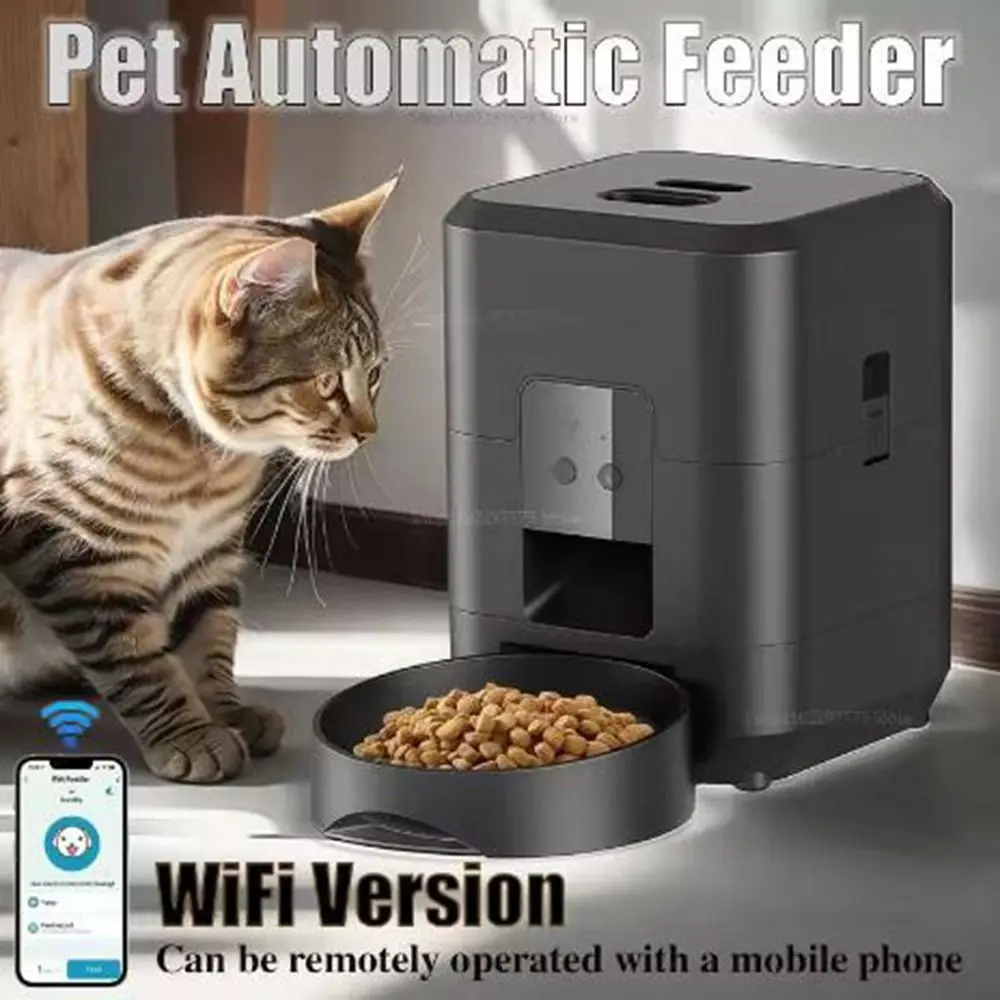 Button/WIFI Version 2L Smart Cat Feeder Timed Quantitative Automatic Dog Feeder APP Control Pet Dog Bowl For Cats Dog