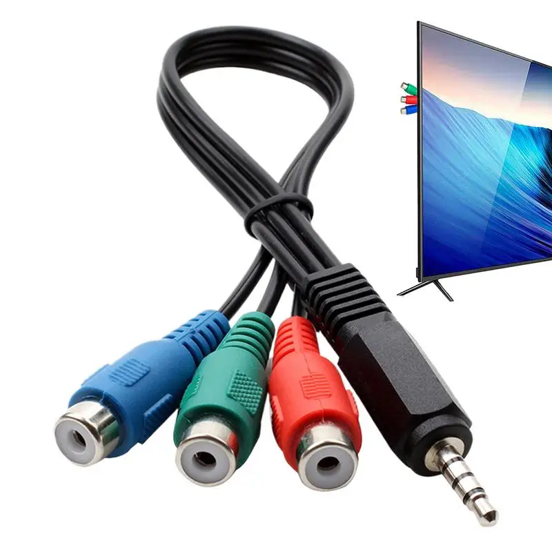 Adaptador fêmea cabo de áudio e vídeo simples design claro cabo adaptador de vídeo macio conector fêmea cabo de áudio e vídeo áudio puro