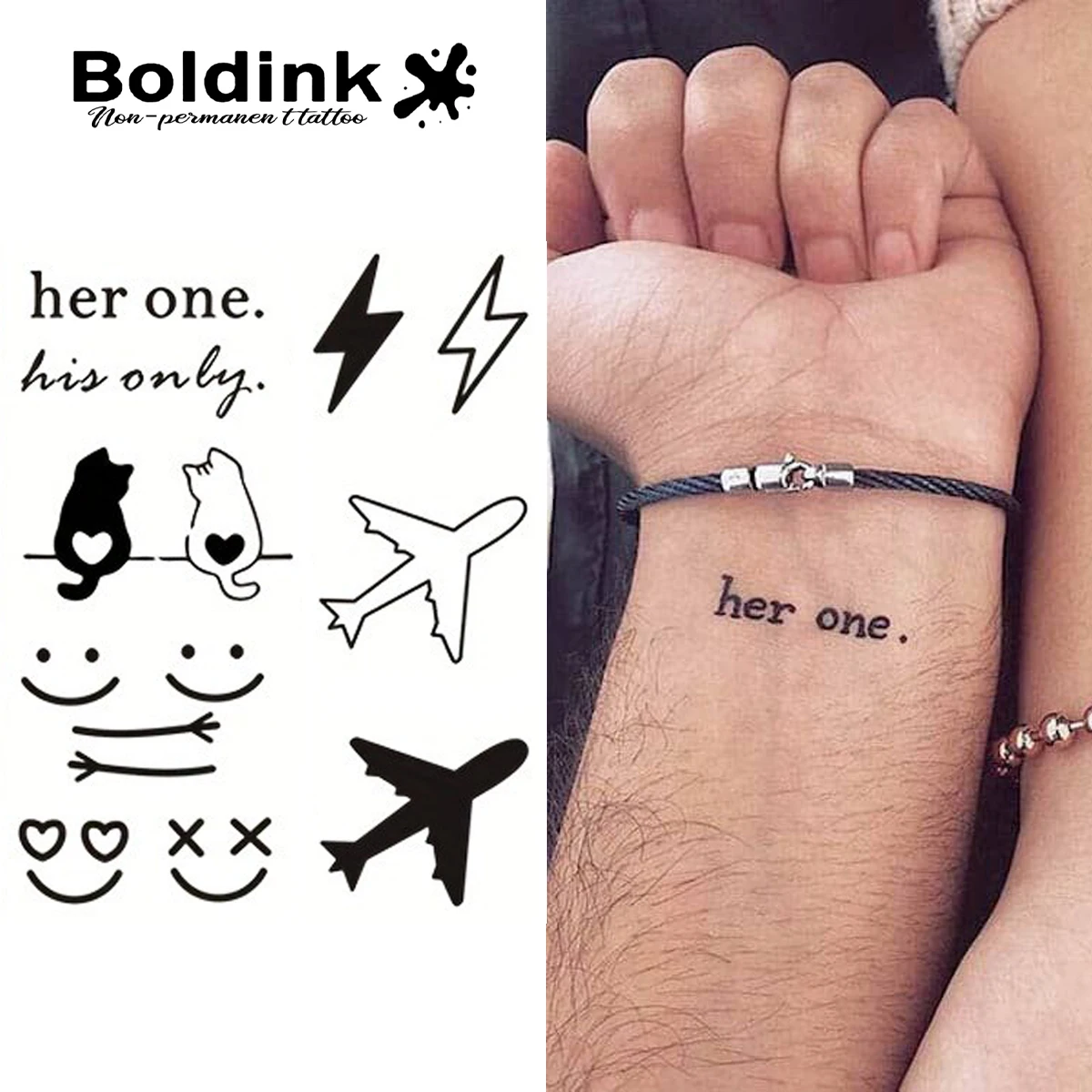 Cute And Loving Temporary Tattoo,Lasts To 15 Days New Technology Magic Waterproof Semi Permanent Sticker.