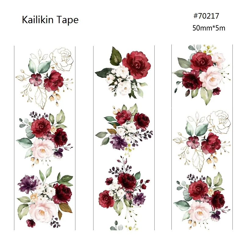 Retro big flower / girl design washi tape for journal book DIY decoration