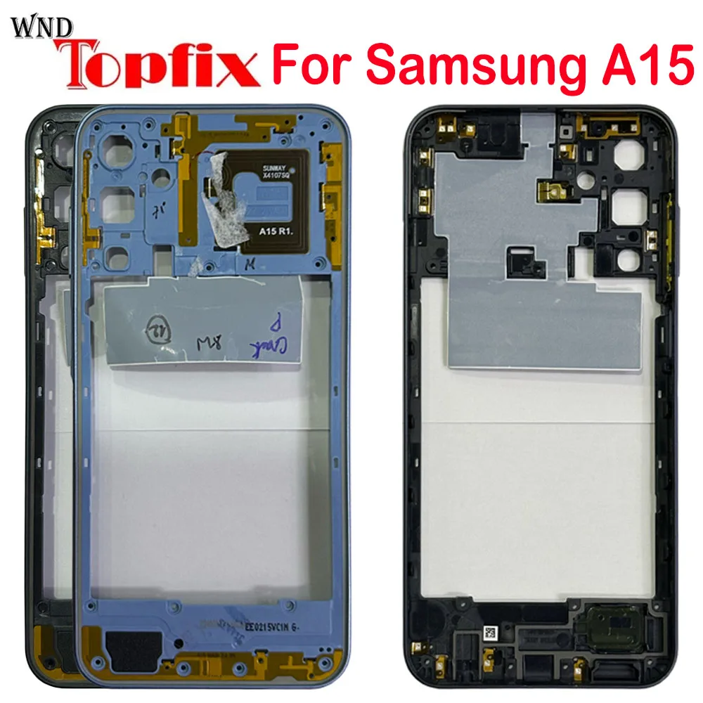 

НОВАЯ рамка средней пластины, передняя панель, корпус, задняя средняя пластина, запасные части для Samsung Galaxy A15 4G 5G A155F A156B