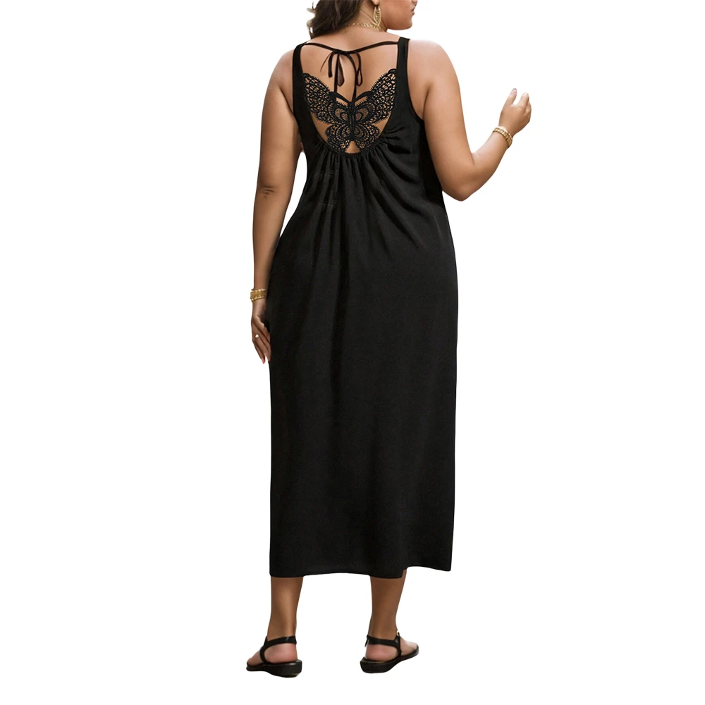 3XL Plus Size 2024 Summer Sexy Dress for Women Clothing Fashion Korean Slim Vacation Beach Large Size Female Camisole Sundress