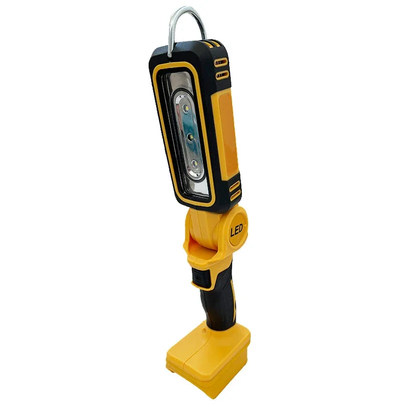 Light Emergency Flashlight Fit DEWALT 20V Lithium Battery 90 Degree Multifunctional Folding Work Light Portable Camping