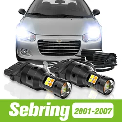 2pcs For Chrysler Sebring 2001-2007 Dual Mode LED Turn Signal+Daytime Running Light DRL 2002 2003 2004 2005 2006 Accessories