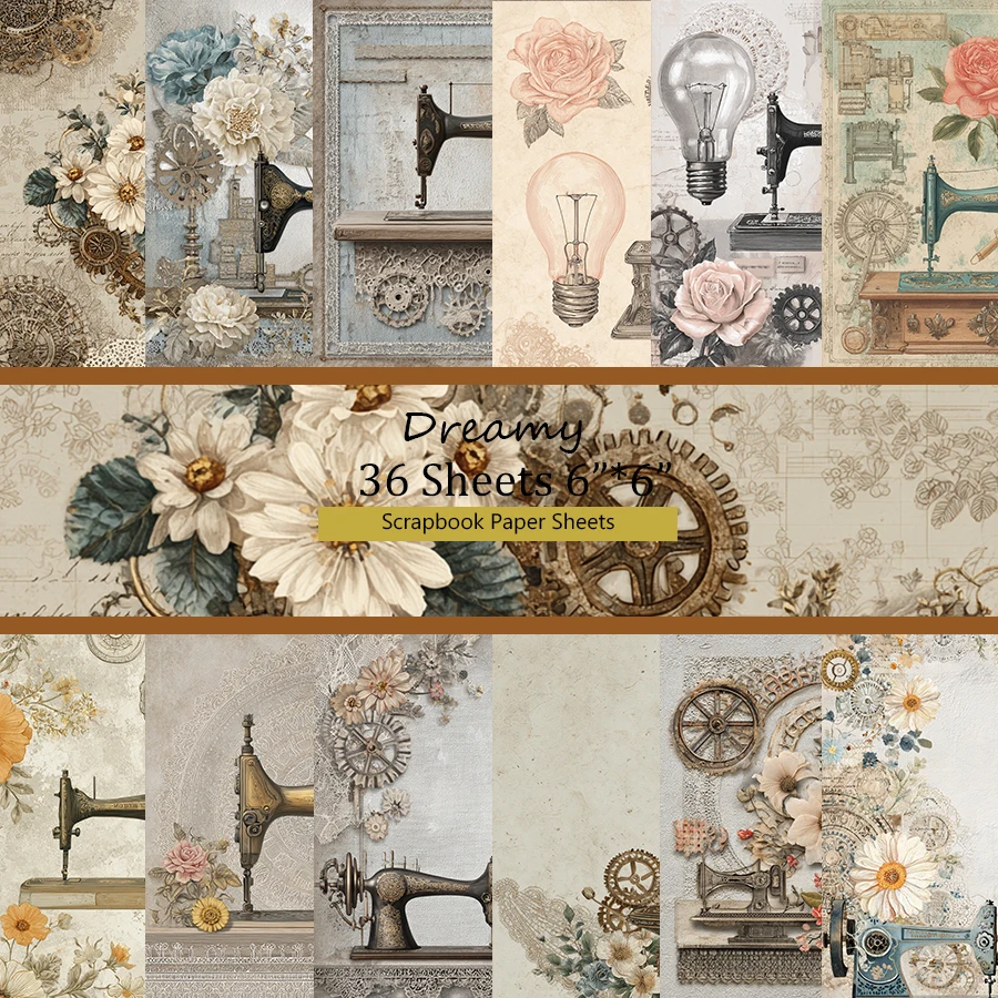 

36 Sheets 6"x6" Scrapbook Paper: Miniature World Doodles – Craft Scrapbooking, Origami & Tiny Adventure Journals