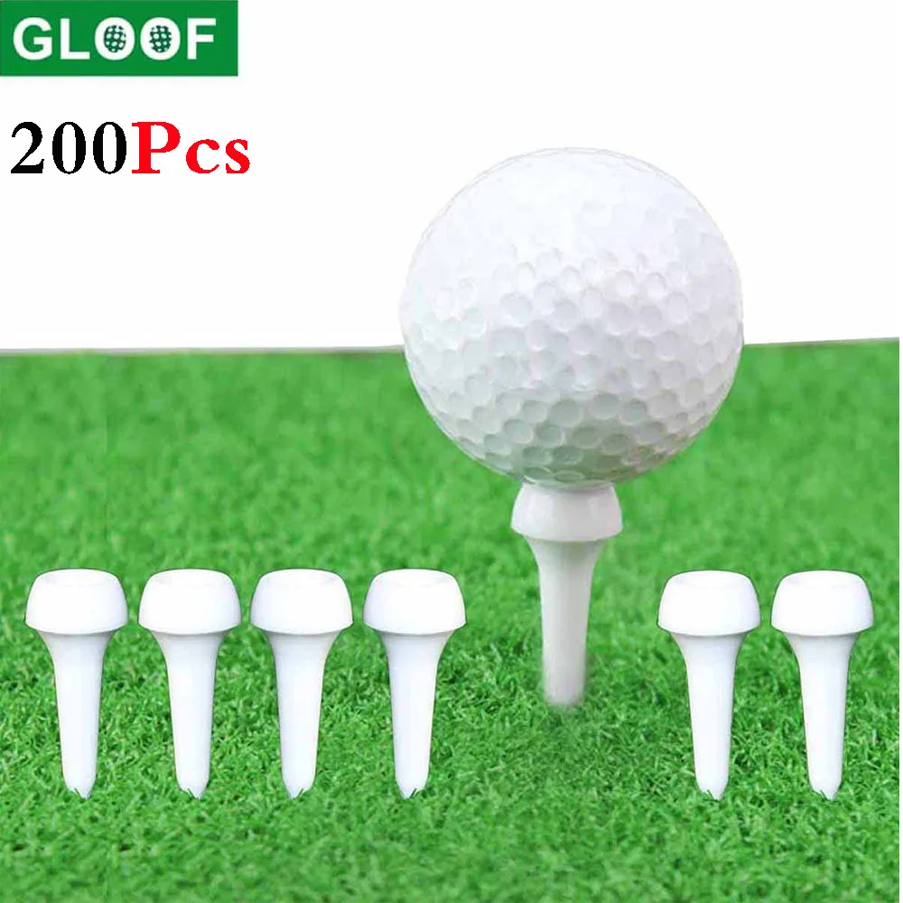 GLOOF 200Pcs Golf Tee Ball Nail Sporting Training Aids Outdoor Plastic Golf Training Supplies Plastic Ball Stud Golf Nail