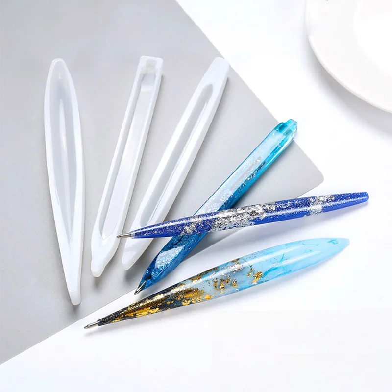 Transparent Silicone Mould DIY Ballpoint Pen Mold DIY Craft Dried Flower Resin Decorative Craft Epoxy Resin Molds Jewelry Making