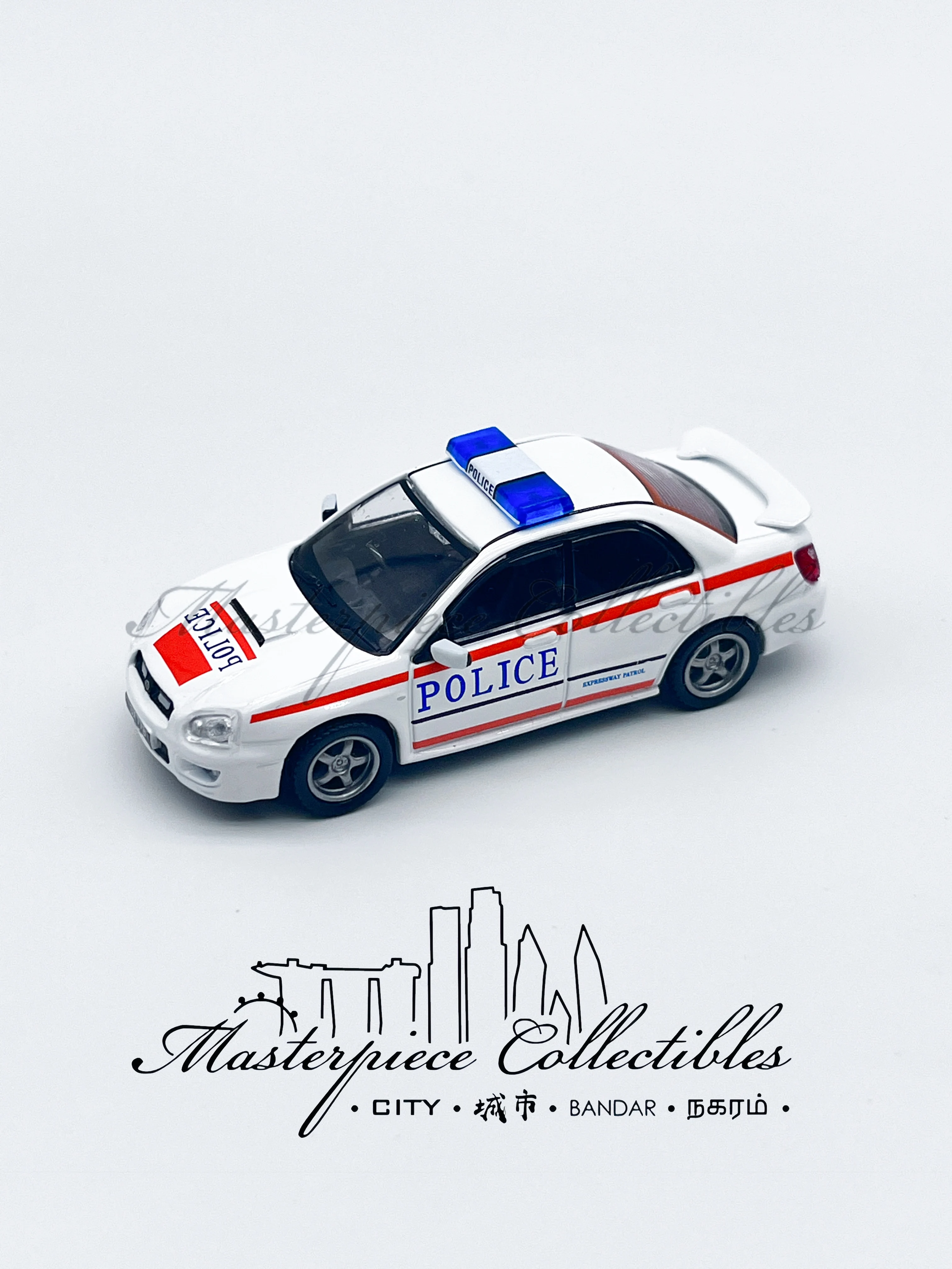 IMPREZA EXPRESSWAY PATROL Collection de modèles de voitures en alliage moulé sous pression, chef-d 'œuvre à collectionner, ornements, 1/64