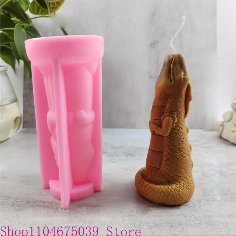 

5asd Dragon for Head Candle Silicone Mold Handmade DIY Desktop Ornament Aromatherapy Candle Epoxy Resin Mold Art Craft Decora
