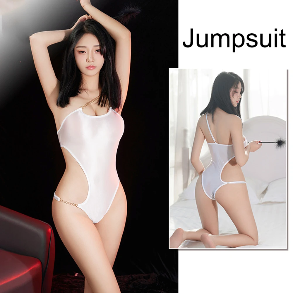 Costume da bagno elastico lucido a olio caldo Nuovo tessuto in nylon ad alta elasticità Lunghezza abbigliamento regolare senza maniche