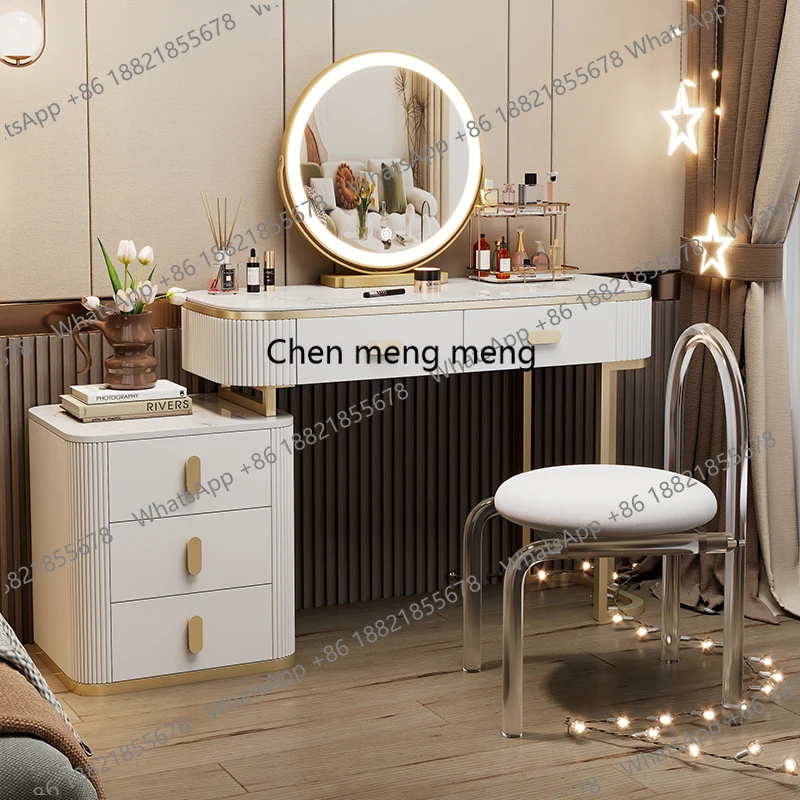 

European White Dressing Table Storage Minimalist Beauty Women Vanity Table Comfortable System Comoda Pra Quarto Home Furniture