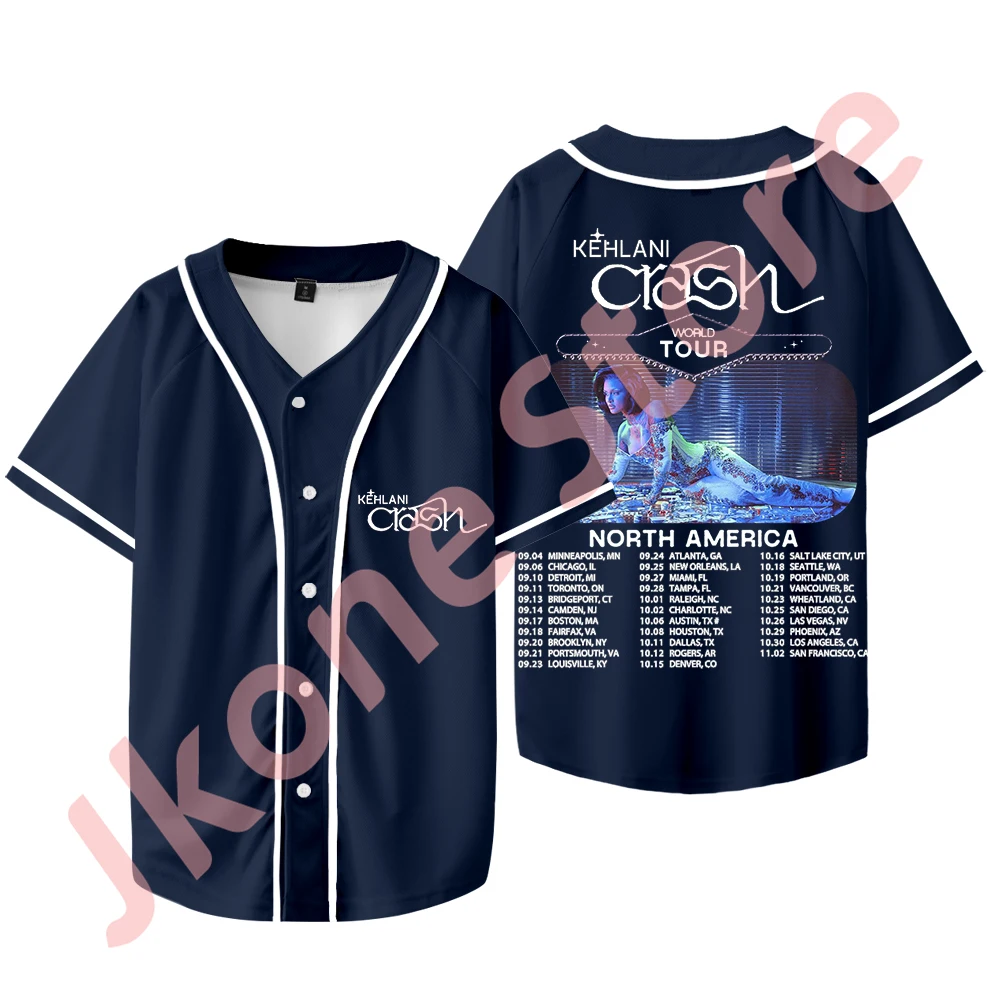 

Kehlani Crash World Tour Merch Baseball Jacket Cosplay Unisex Fashion Casual HipHop Streetwear T-Shirts