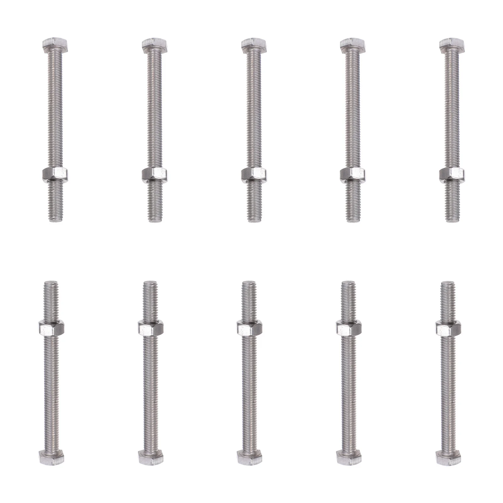 10 комплектов болтов и гаек с шестигранной головкой, сверхмощный, износостойкий, устойчивый к высоким температурам, для полки шкафа