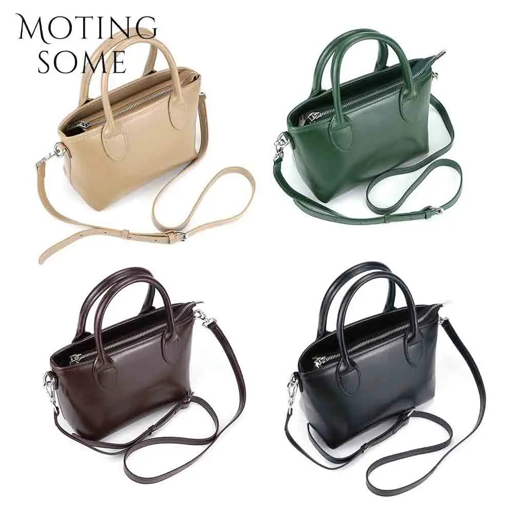 Motingsome Mini Shoulder Bag Woman Leather Purses Luxury Genuine Leather Designer Bags Cute Handbag and Pruses Black Tote 2024