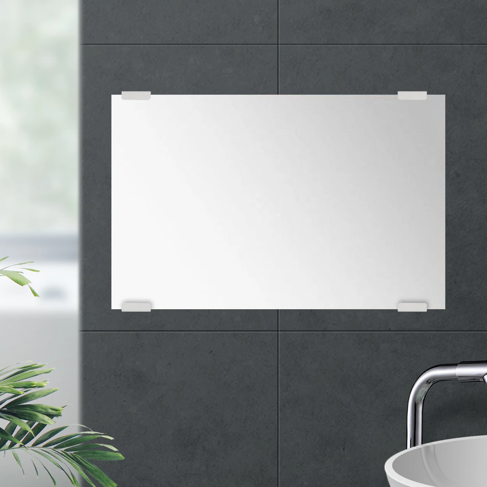 

4pcs Mount Picture Hanger For Wall Stainless Steel Square Mirror Holder Hangers Frameless Mirror Hanging Hardware Kit