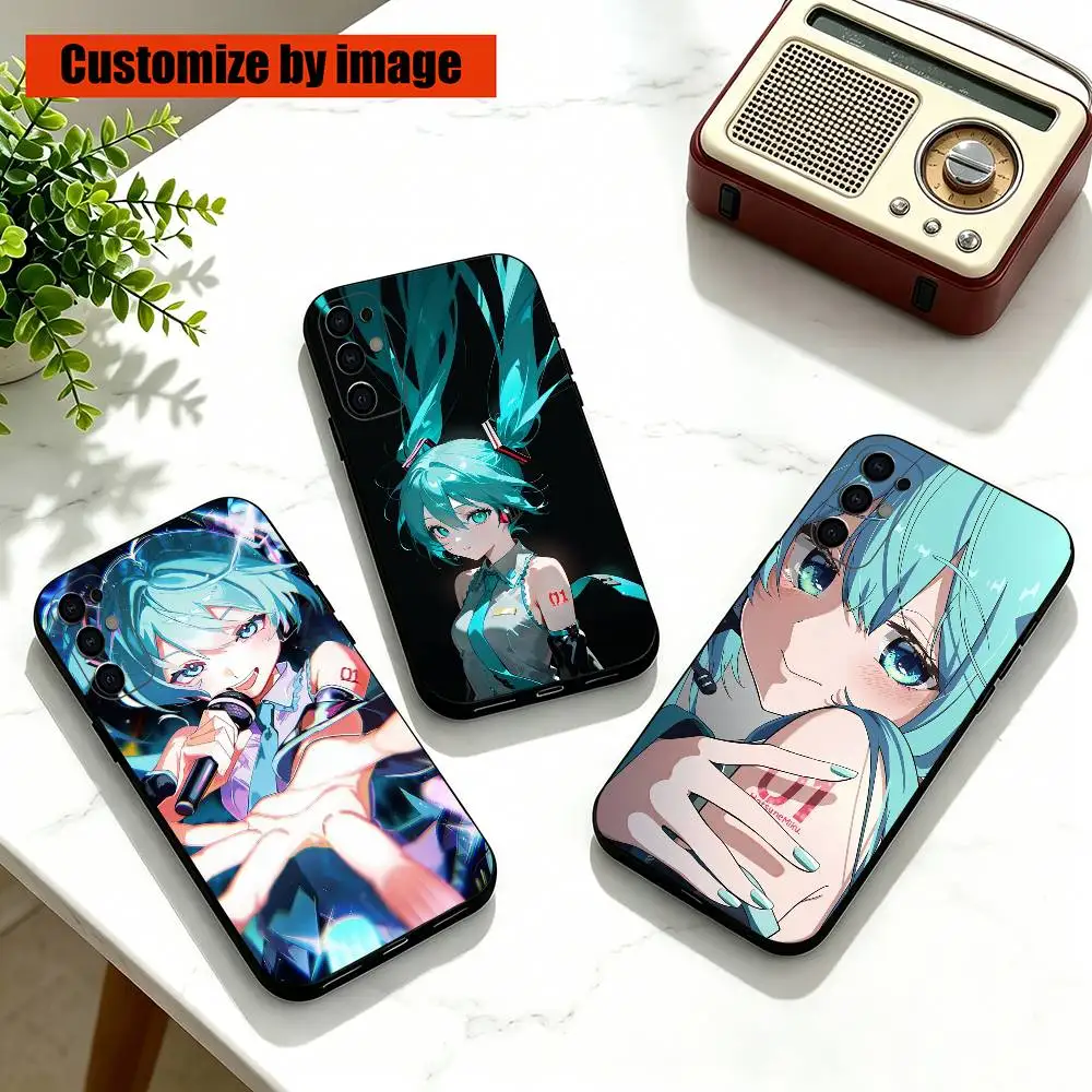 Anime Gift H-Hatsune M-Miku  Phone Case Black Silicone Soft For Samsung S25,S24,S21,S22,S23,S30,Ultra,S20,Plus,Fe,Lite