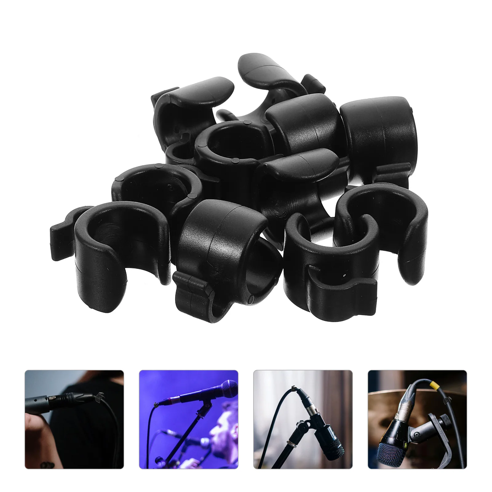 

20Pcs Tripod Cable Clips Plastic Mic Stand Cable Holder Cord Organizer Clamp for Wireless Microphone Stands Mic Stand Arm Clip