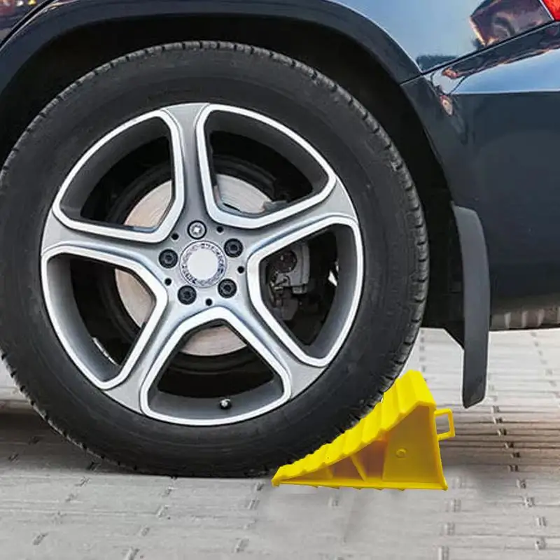 Car Tire Stopper Tire Saver Chock Sturdy Anti-Slip Block Portable Parking Stopper For Secure Car Trailer Truck Parking aids