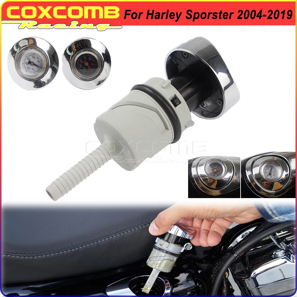 For Harley Sportster XL XL883C XL1200XS XL1200N XL883L XL1200CX XL1200R XL883R XL1200T Motorcycle Black Oil Temperature Dipstick