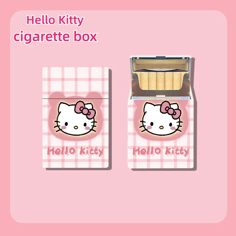 Sanrio Hello Kitty plastic cigarette box 20-pack creative ultra-thin portable cigarette box gift for boyfriend and girlfriend