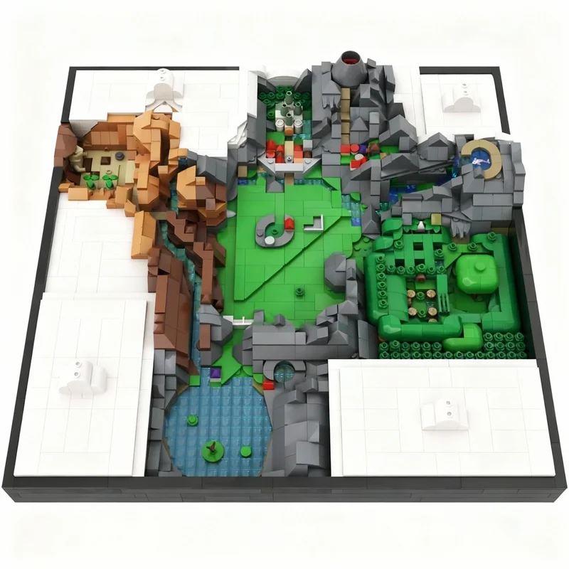 2558 Piezas MOC City Champions Super Car Legend Zelda Game Ocarina Time Map Hyrule Modelo Tecnología DIY Bloques de Construcción Regalo Hogar