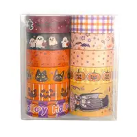 11Pcs Halloween Paper Tape DIY Diary Album Journal Scrapbooking Decoration Halloween Decorative Stickers DIY Handbook Material 2