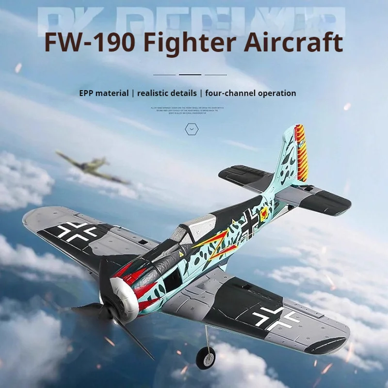 Qf013 moteur de chasse sans balais à quatre canaux Fw190 2.4g modèle d'avion à voilure fixe avion en mousse télécommandé noël Halloween
