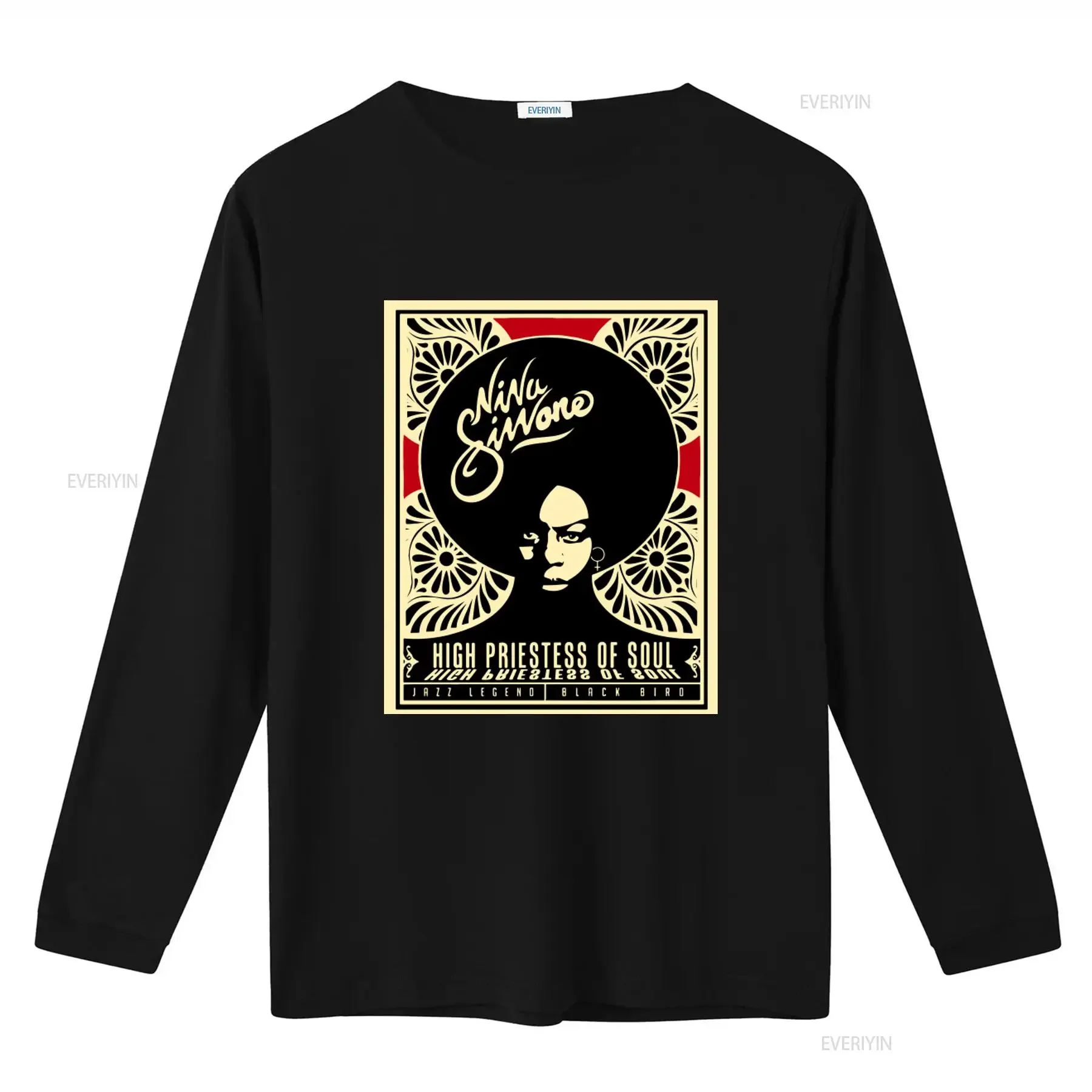 Nina Simone High Priestess of Soul Jazz Legend Black Bird T Shirt Stylish Music Inspired Design for Lovers vintage Washed