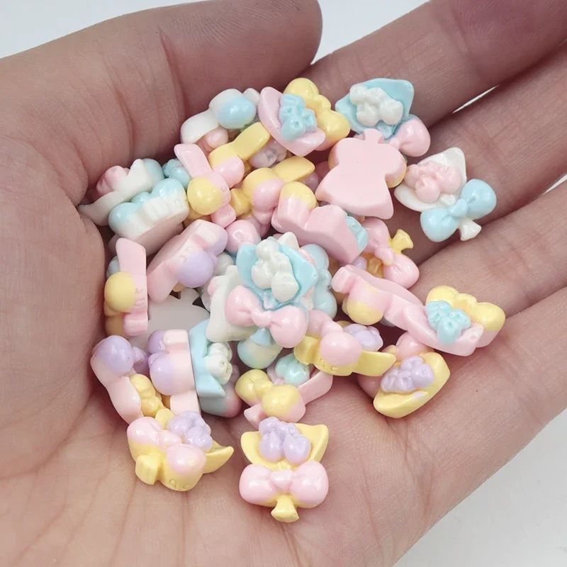 30/300pcs Mini Bouquet of Flowers Resin Accessories Patch Scrapbooking Craft DIY Children Girls Handmade Materials Phone Case
