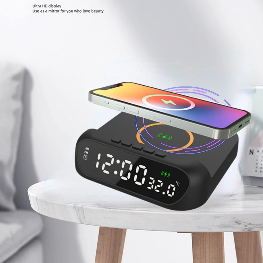 Modern Digital Table Clock With Intelligent Alarm Function And Ringing Time Is Gradually Increased