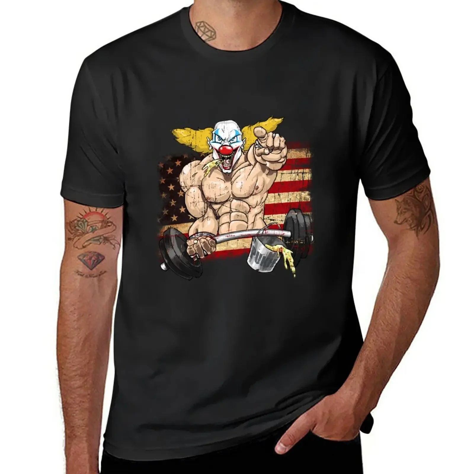 Cross fitness - Puker - USA T-Shirt customizeds summer clothes Short sleeve tee Men's t shirts