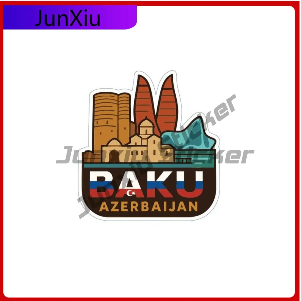 

Baku Azerbaijan Sticker Vinyl Decorative Die-cut Decal City Skyline Landmark Design X 500 Motorcycle Windshield Bumper Truck Suv