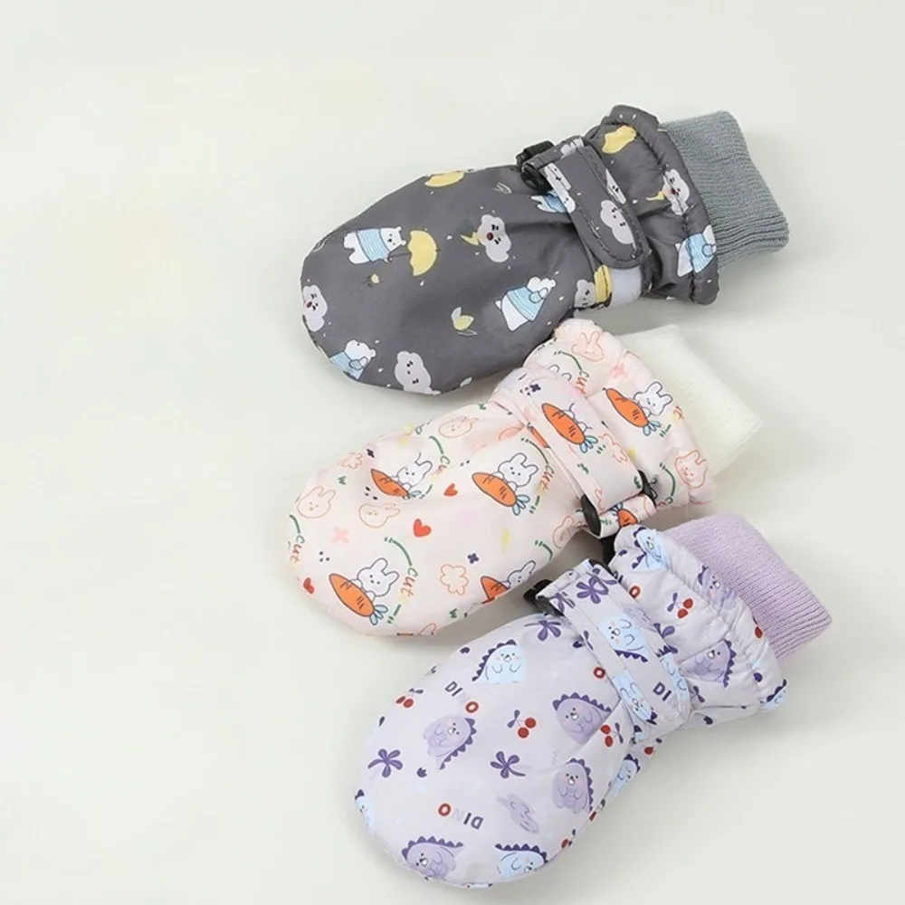

Baby Mittens Winter Warm Kids Gloves Waterproof Fleece Lined Thick Cute Print Snow Ski