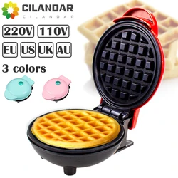 Máquina elétrica Mini Waffles Maker, Aparelho de cozinha para crianças, café da manhã, panela de sobremesa, pequenos ovos fritos, 110V, 220V