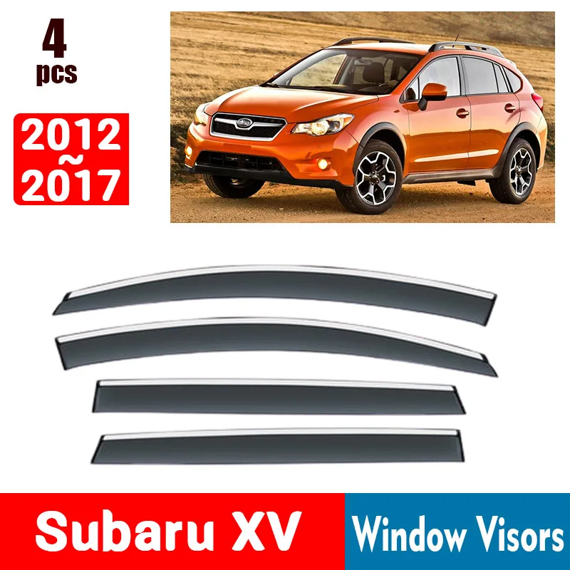 

FOR Subaru XV 2012-2017 Window Visors Rain Guard Windows Rain Cover Deflector Awning Shield Vent Guard Shade Cover Trim