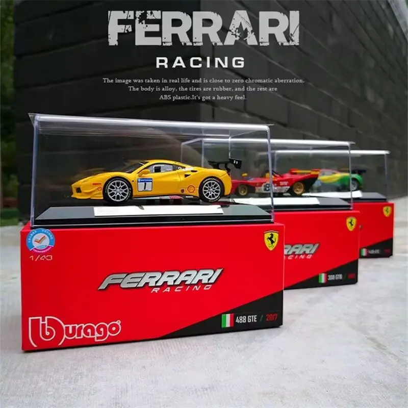 

Bburago 1:43 Ferrari 458 488 GTE GT3 312 P F430 GTC 512 Alloy Racing Car Model Simulation Metal Sports Car Model Collection Toys